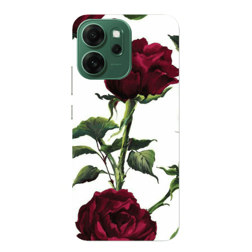 Oppo 14 F Stemmed rose Transparent Silicone TPU Θήκη